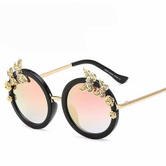 Elegant Round Butterfly Sunglasses