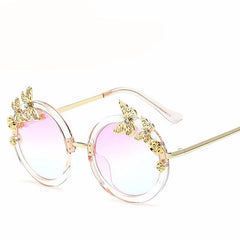 Elegant Round Butterfly Sunglasses