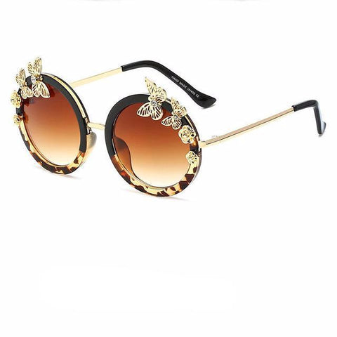 Elegant Round Butterfly Sunglasses