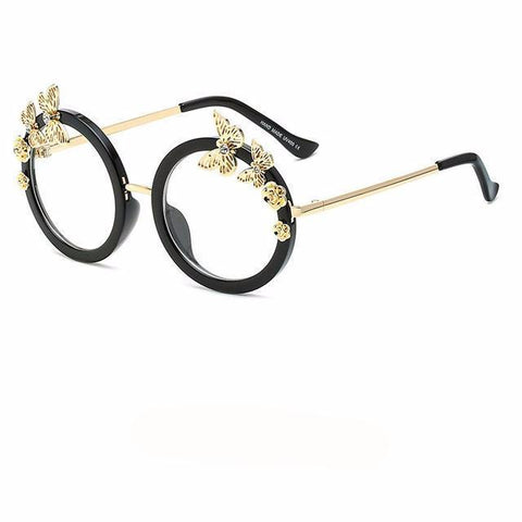 Elegant Round Butterfly Sunglasses