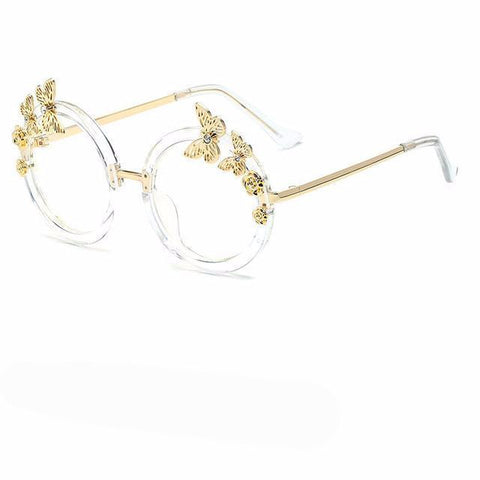 Elegant Round Butterfly Sunglasses
