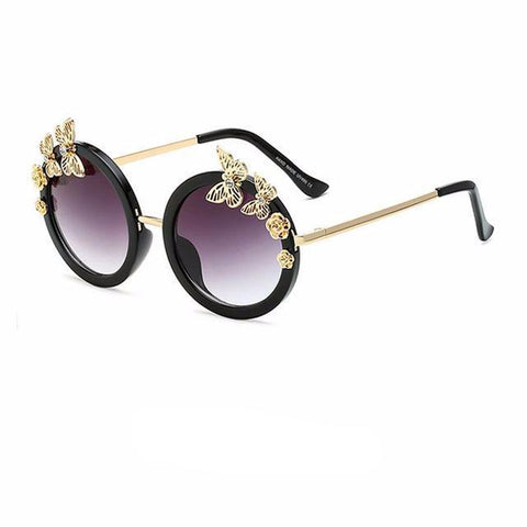 Elegant Round Butterfly Sunglasses