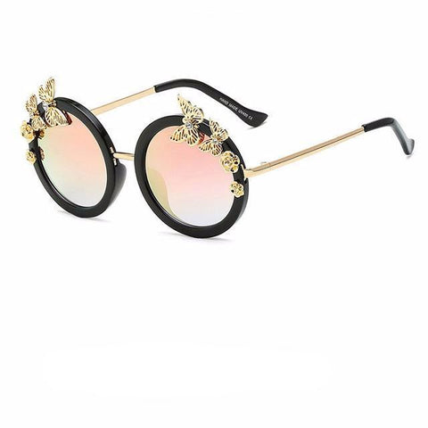 Elegant Round Butterfly Sunglasses